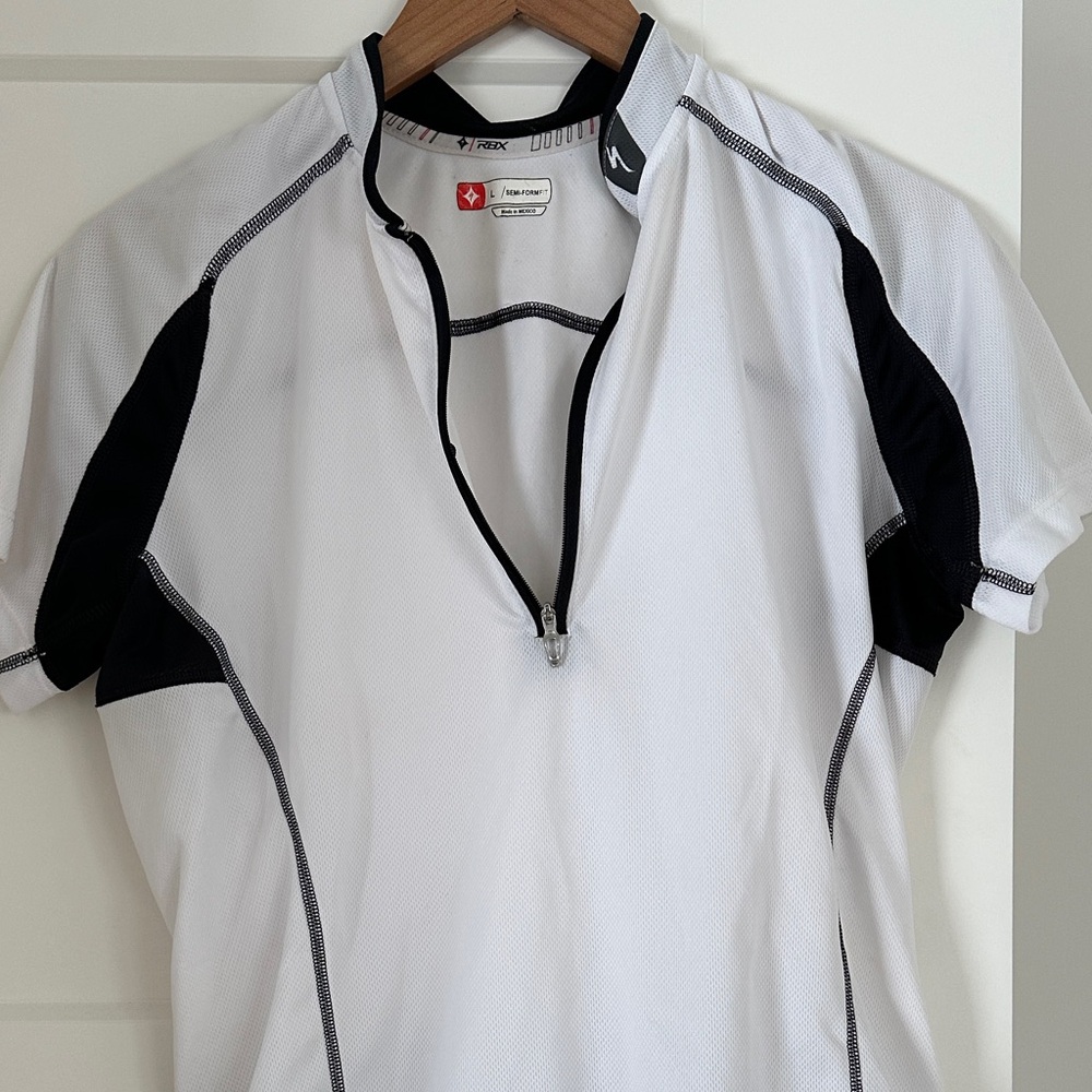 RBX Women's White and Black Short Sleeve Athletic Jersey